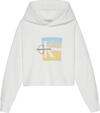 Calvin Klein SUMMER GRADIENT GRAP Kadın Beyaz Hoodie