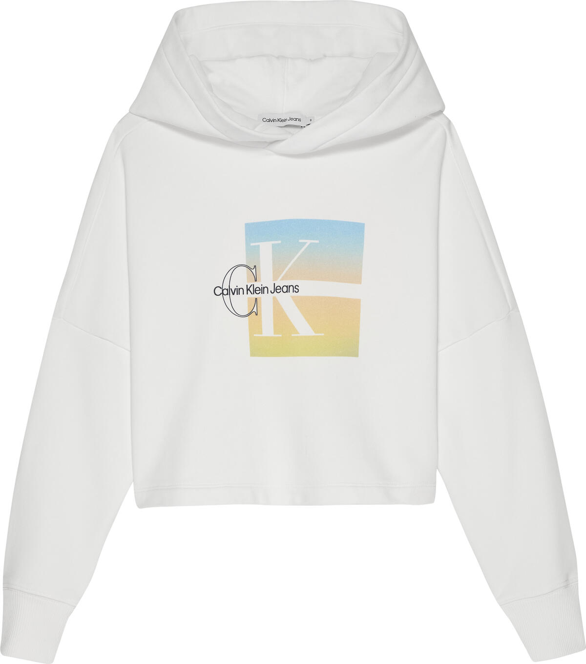 Calvin Klein SUMMER GRADIENT GRAP Kadın Beyaz Hoodie