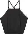 Calvin Klein REPEAT LOGO SLEEVELE Kadın Siyah T-Shirt