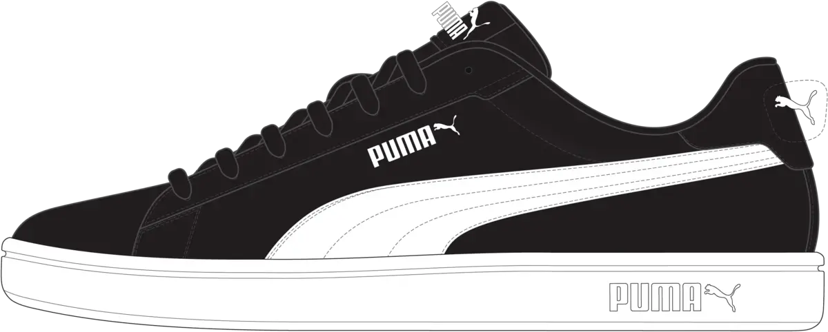 Puma PUMA Smash 3.0 Siyah Unisex Günlük Spor Ayakkabı