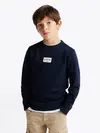 Tommy Hilfiger MONOTYPE 1985 LABEL, C1G Lacivert Erkek Çocuk Sweatshirt