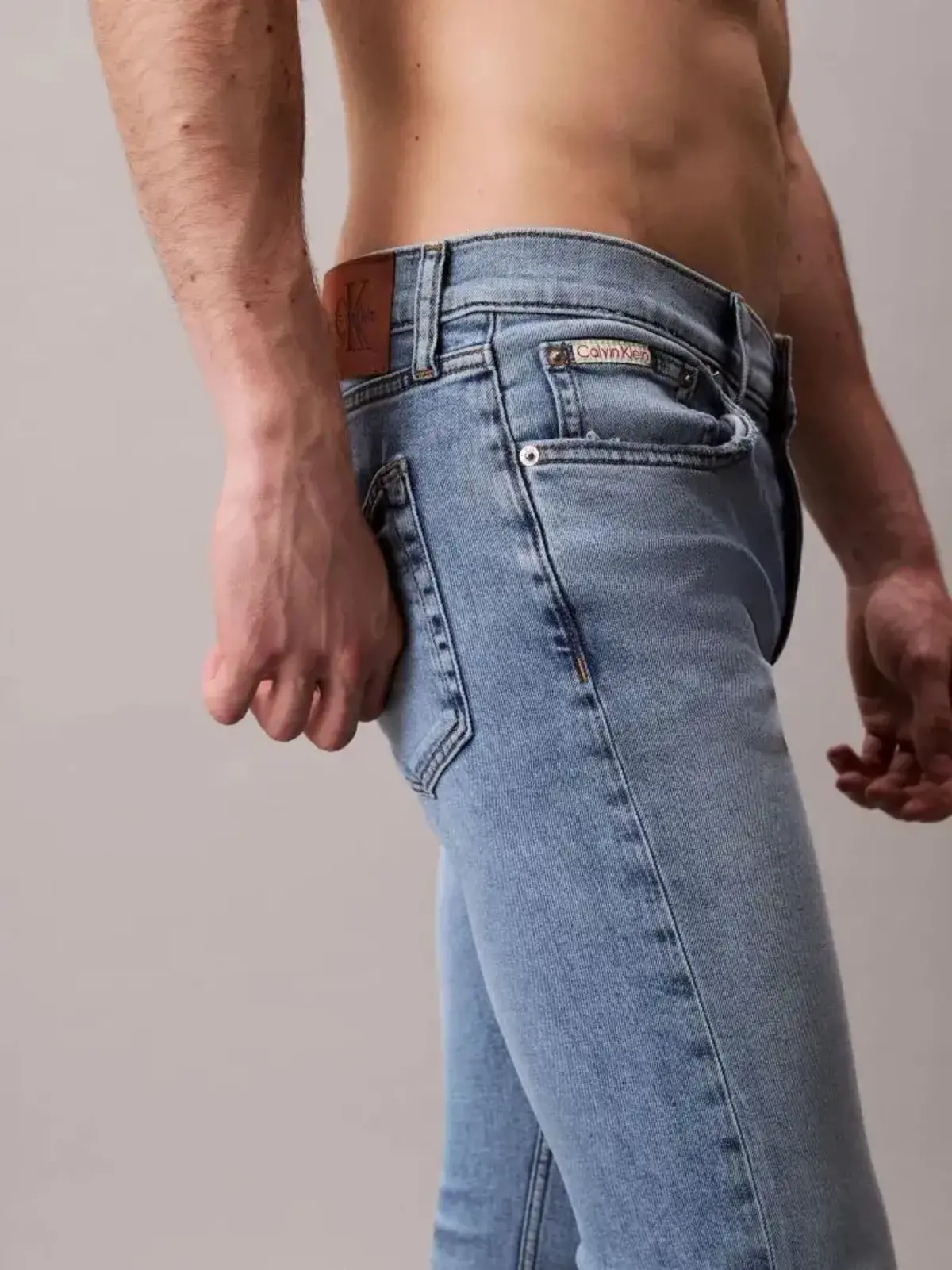 Calvin Klein SLIM TAPER CATALINA ECO COOL JEA Mavi Erkek Jeans
