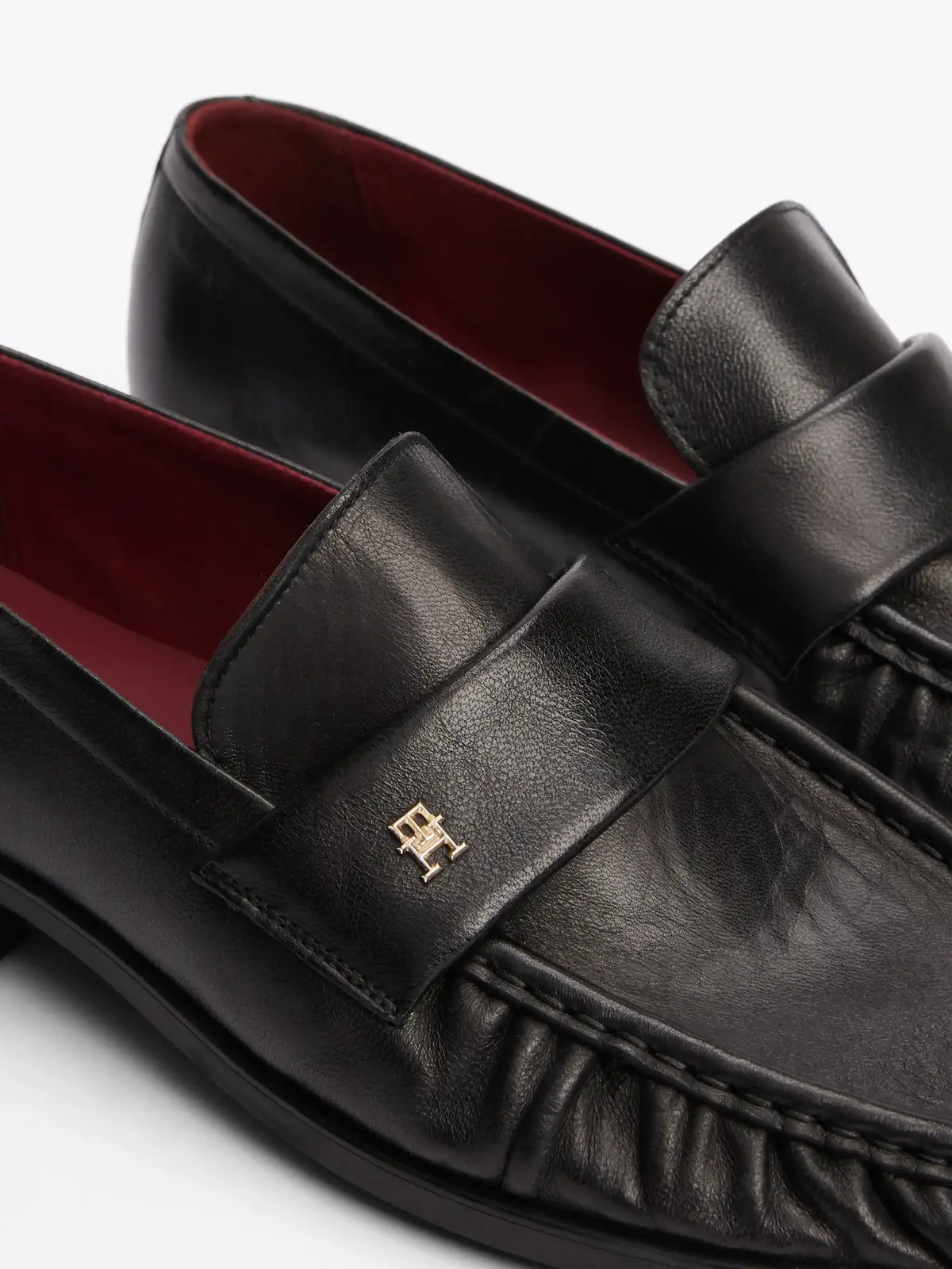 Tommy Hilfiger LOAFER SOFT NAPPA PL, BDS Siyah Kadın Ayakkabı