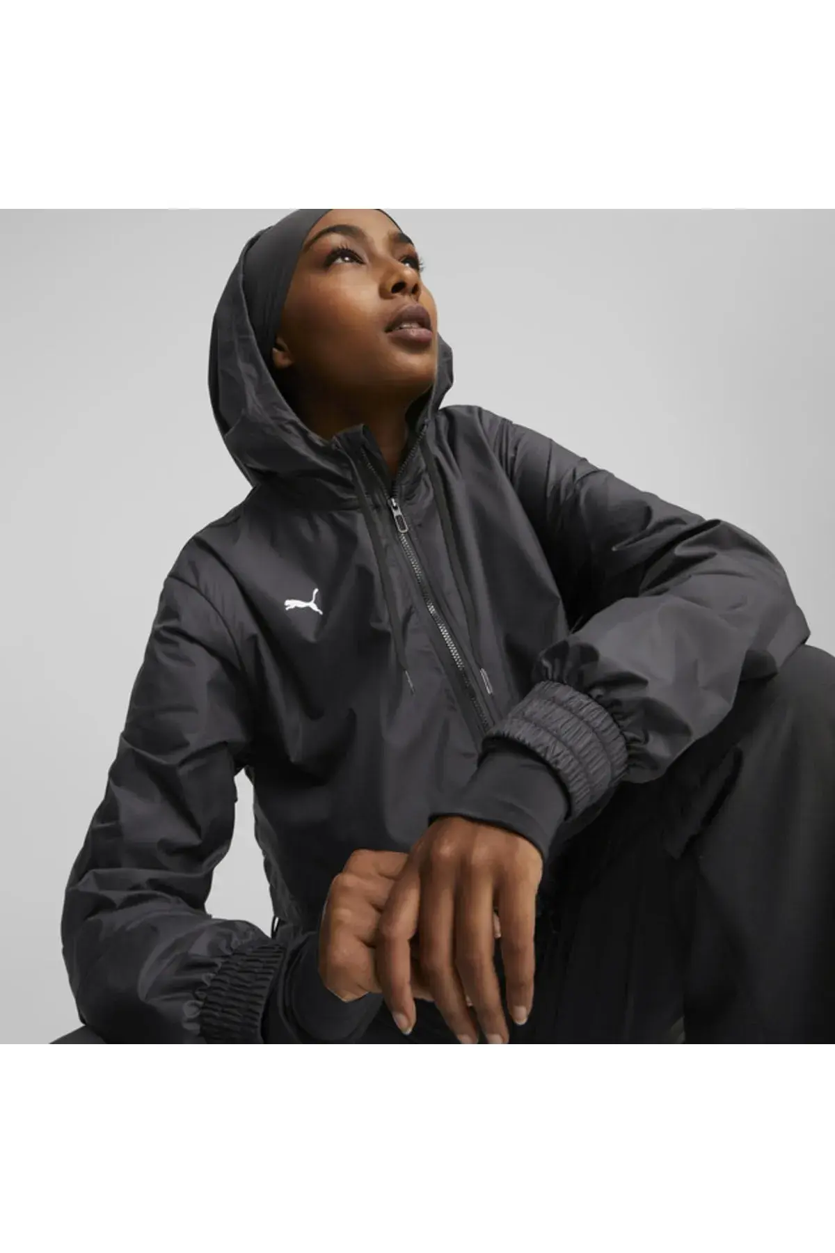 Puma Modest Activewear Fz Rain Jacket Siyah Kadın Track Jacket