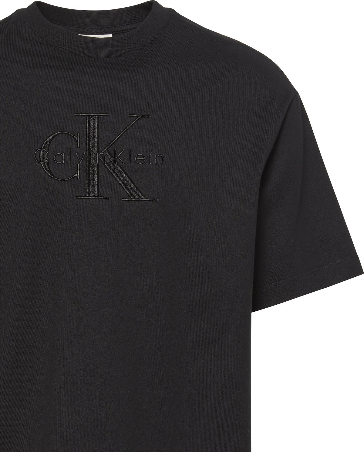 Calvin Klein SS HI LOW EMB 16S JERSEY CN TEE Siyah Erkek T-Shirt