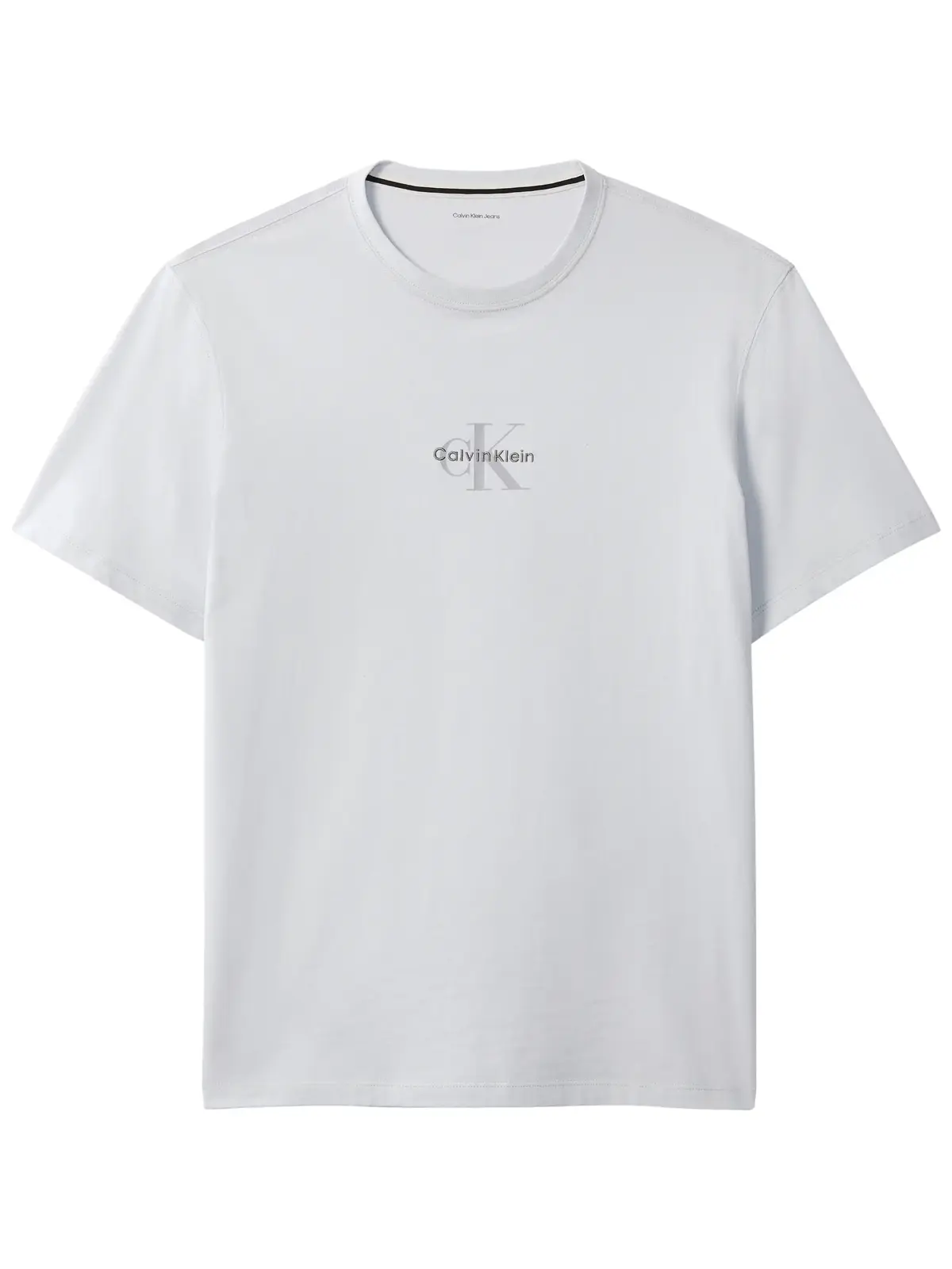 Calvin Klein SS 30S MICRO MONOLOGO Gri Erkek Tişört
