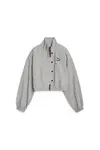 Puma DARE TO Cropped Woven Jacket Gri Kadın Fermuarlı Sweatshirt