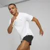 Puma RUN FAVORITE HEATHER TEE M Beyaz Erkek T-Shirt & Polo