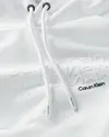Calvin Klein TRIPLE LOGO FLOCK CO Erkek Beyaz Hoodie