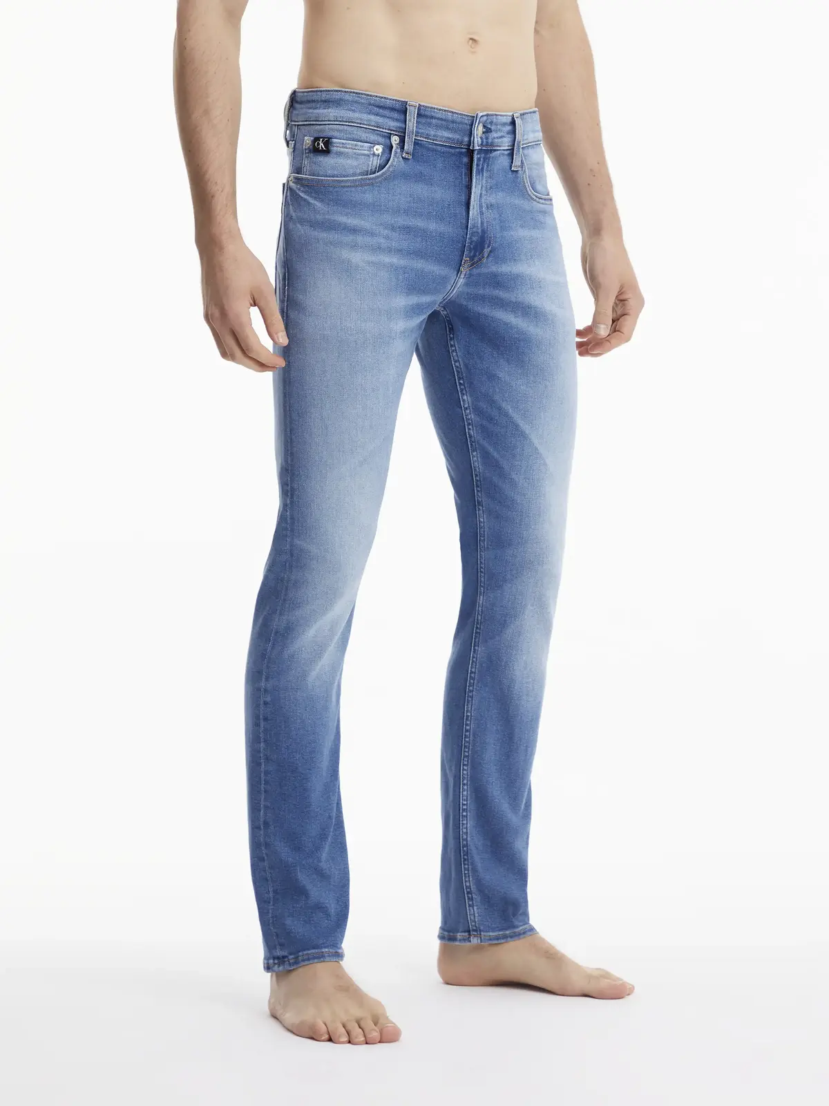 Calvin Klein SLIM Erkek Mavi Kot Pantolon