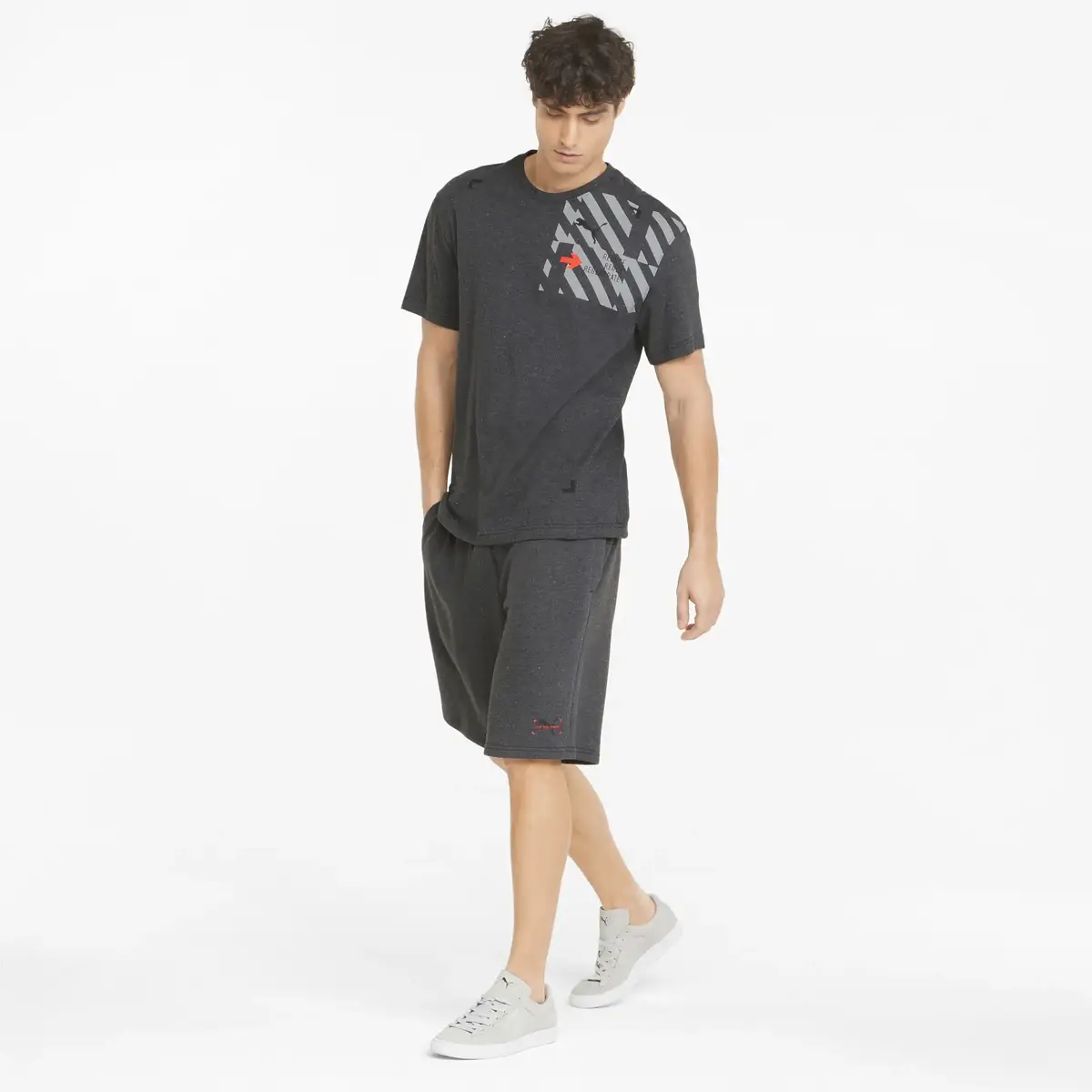 Puma RE:Collection Relaxed Tee Dark Gray Heat Gri Erkek T-Shirt