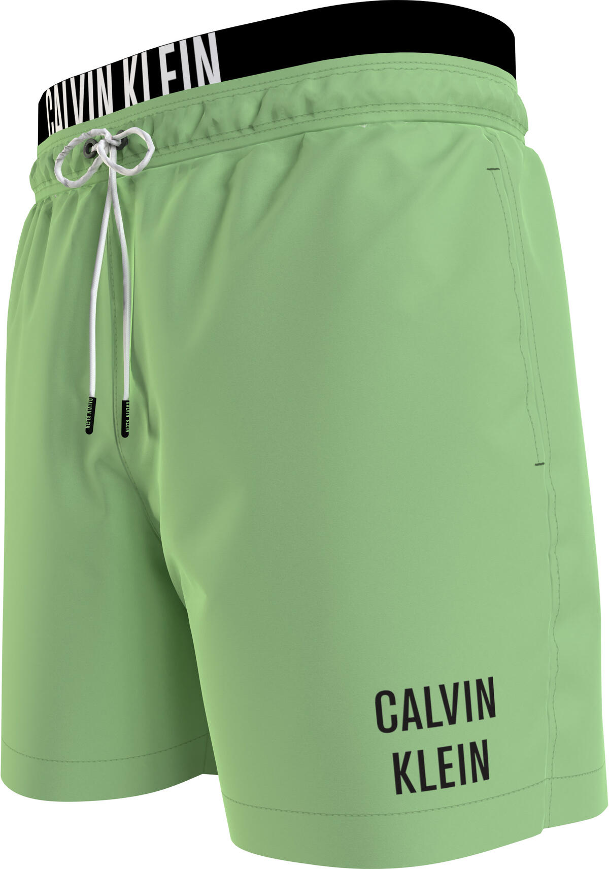 Calvin Klein MEDIUM DOUBLE WB Erkek Yeşil Deniz Şortu