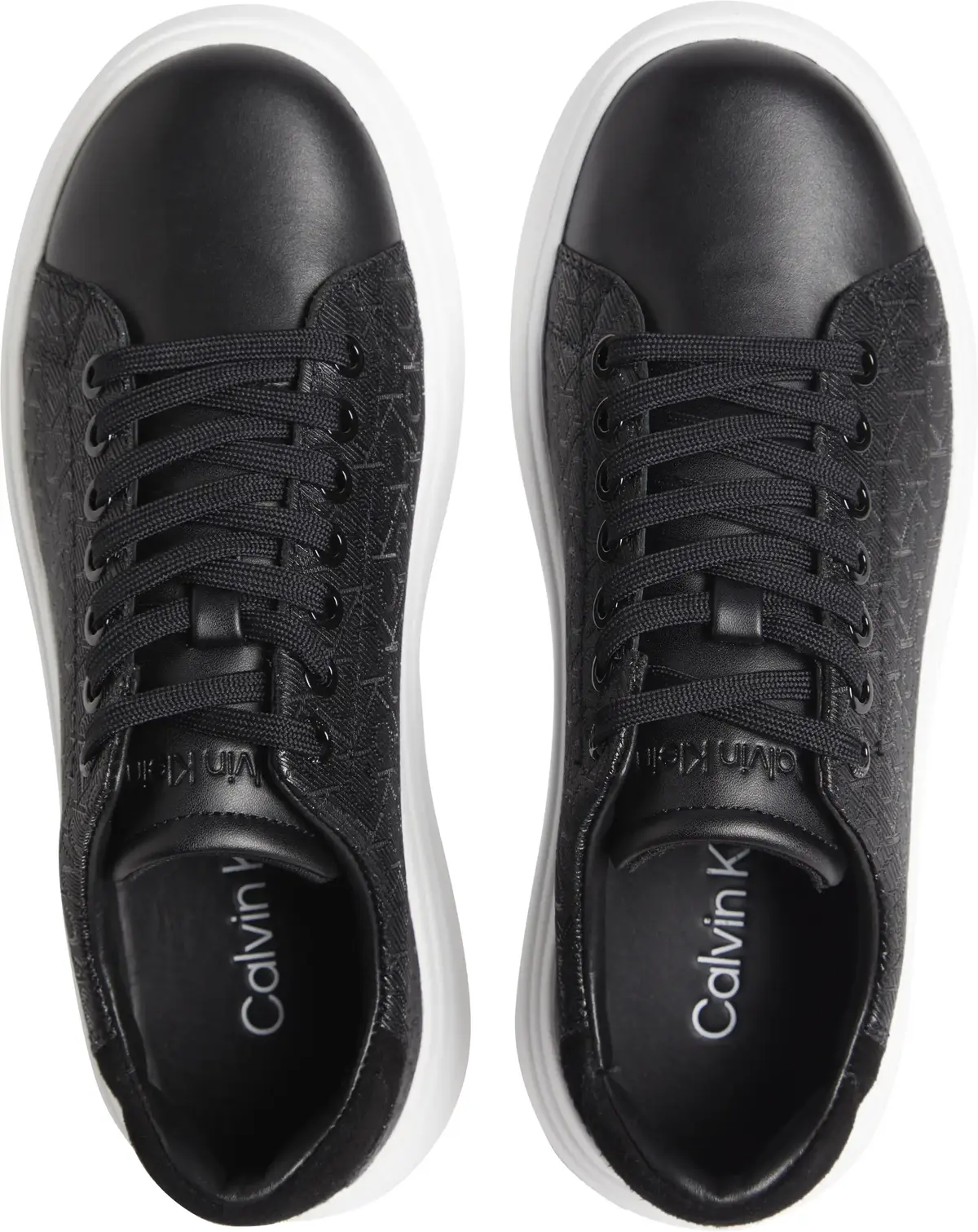 Calvin Klein CUPSOLE LACE UP MONO, 0GR Siyah Kadın Spor Ayakkabı & Sneaker