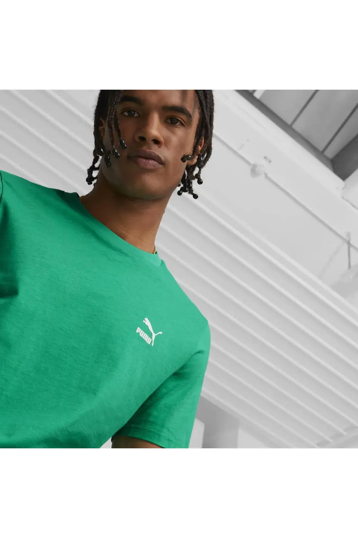 Puma Classıcs Small Logo Tee Yeşil Erkek Tişört