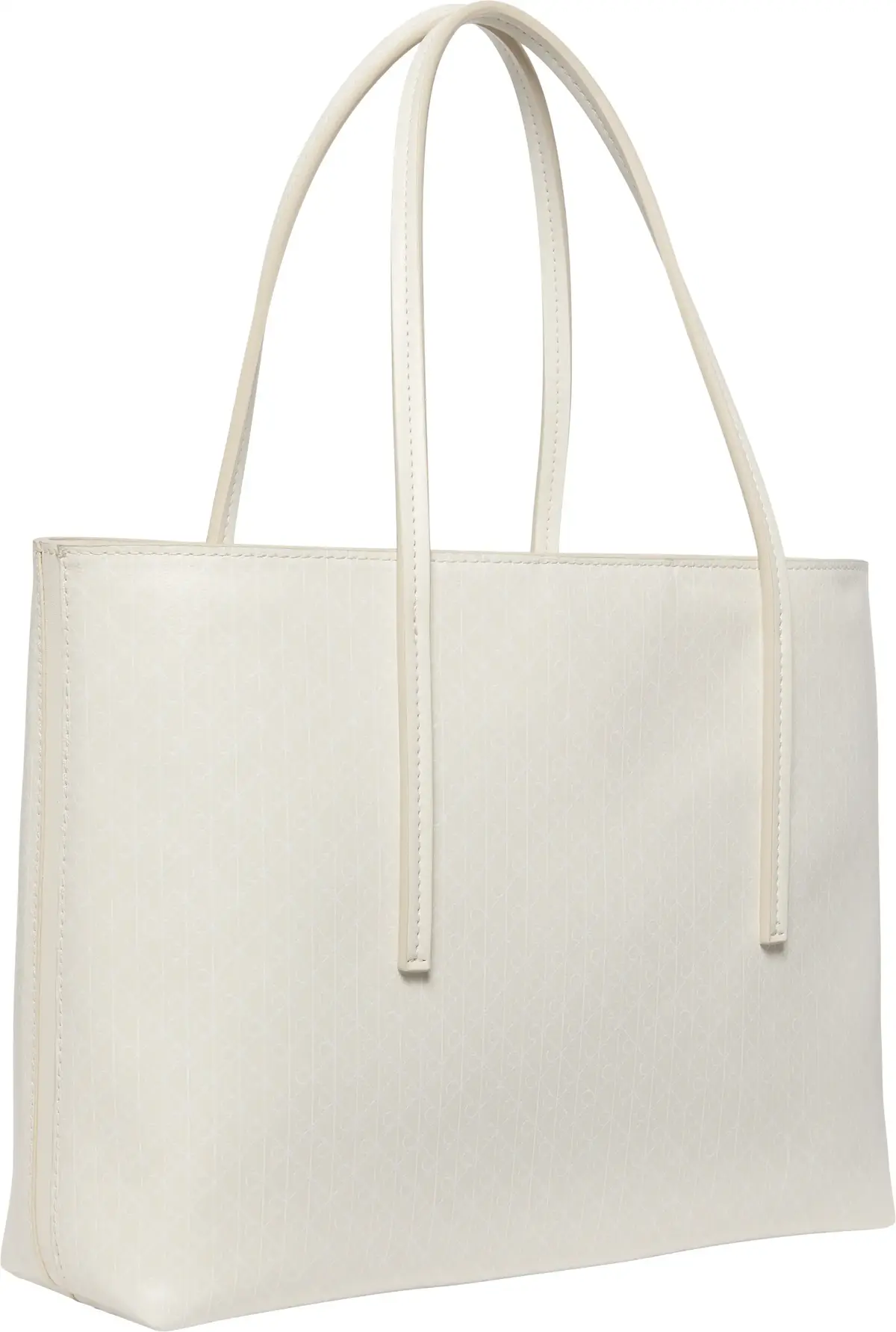 Calvin Klein EMBLEM AOP SMALL TOTE Kadın Beyaz El Çanta