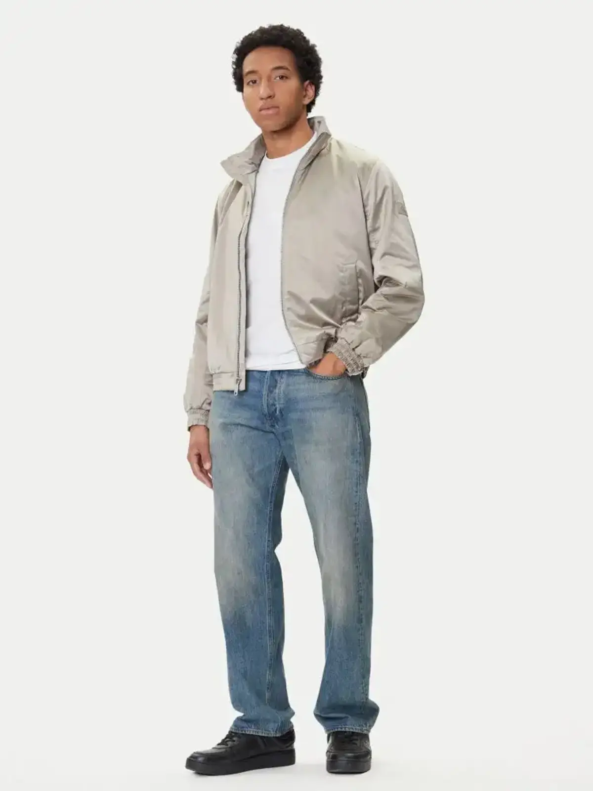 Calvin Klein LS PADDED HARRINGTON JACKET Bej Erkek Ceket