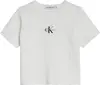 Calvin Klein MONOGRAM RIB TOP Kadın Beyaz T-Shirt