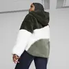 Puma Big Cat Hooded Sherpa Jacket Yeşil Kadın Sweatshirt