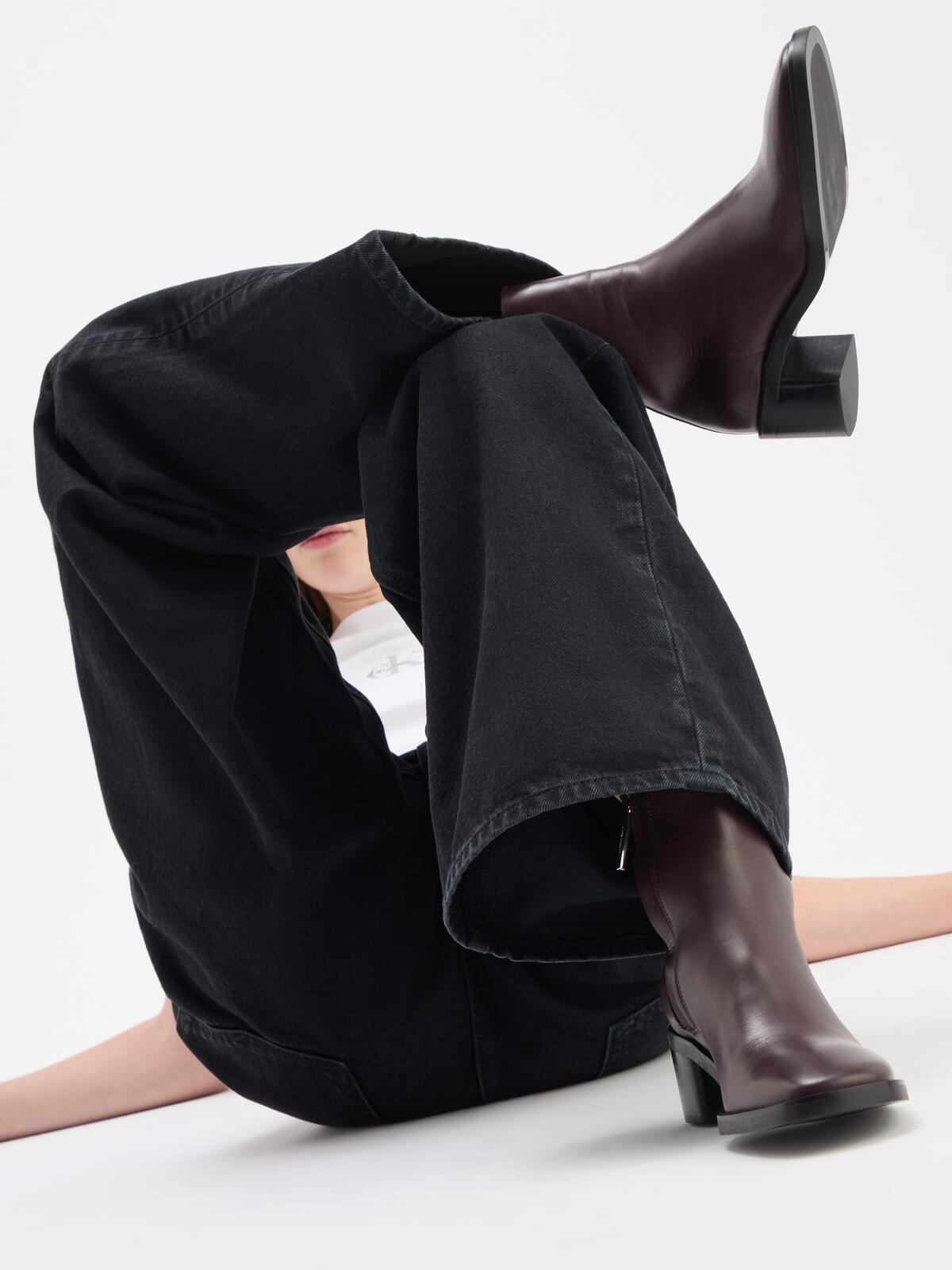 Calvin Klein BLOCK HEEL ZIP BOOT LTH Mor Kadın Bot