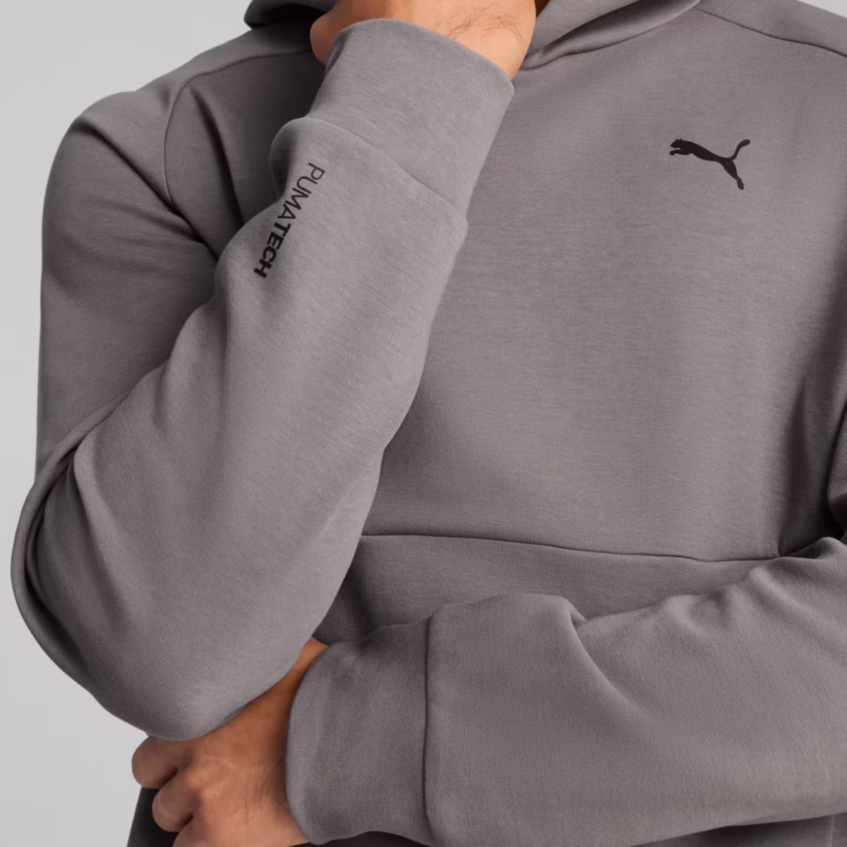 Puma PUMATECH Hoodie Gri Erkek Hoodie