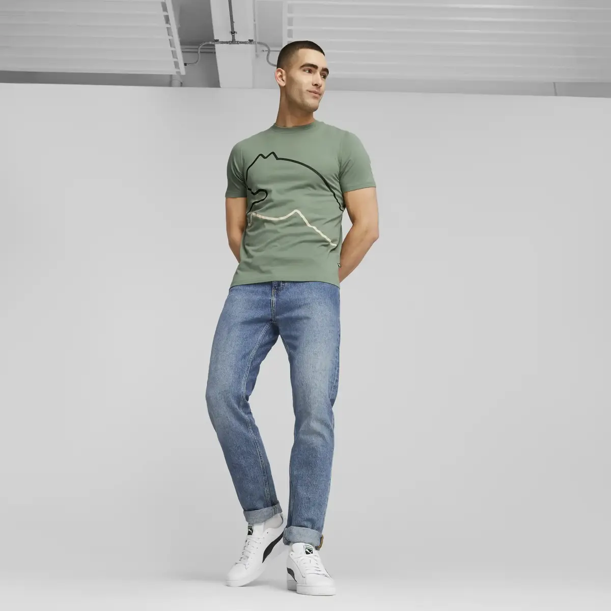Puma GRAPHICS Big Cat Tee Erkek T-Shirt & Polo