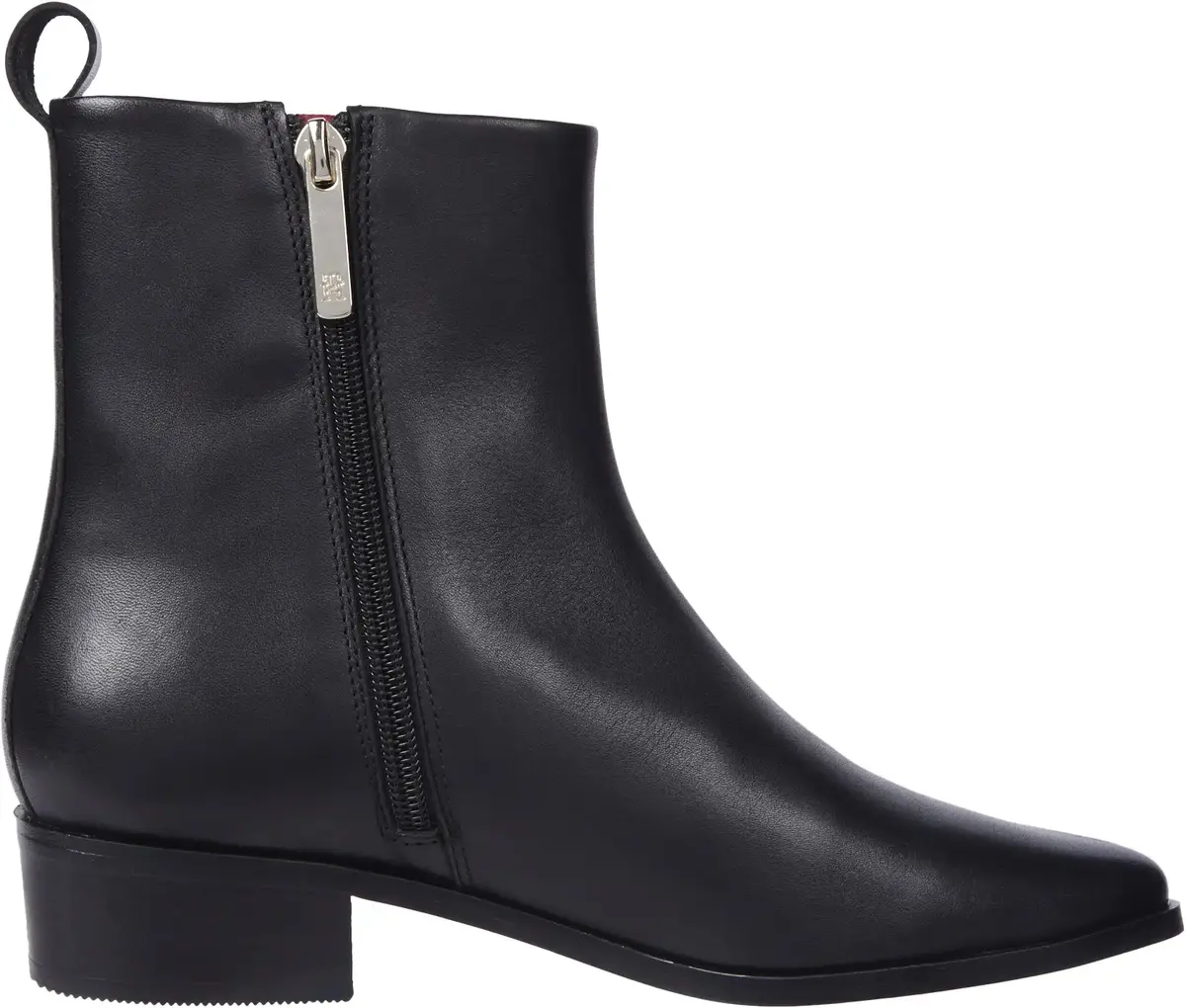 Tommy Hilfiger LOW COWBOY FLAT LEAT Kadın Siyah Bot