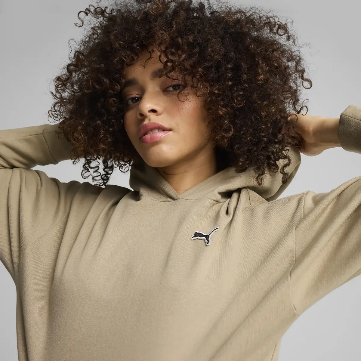 Puma BETTER ESSENTIALS Hoodie FL Bej Kadın Hoodie