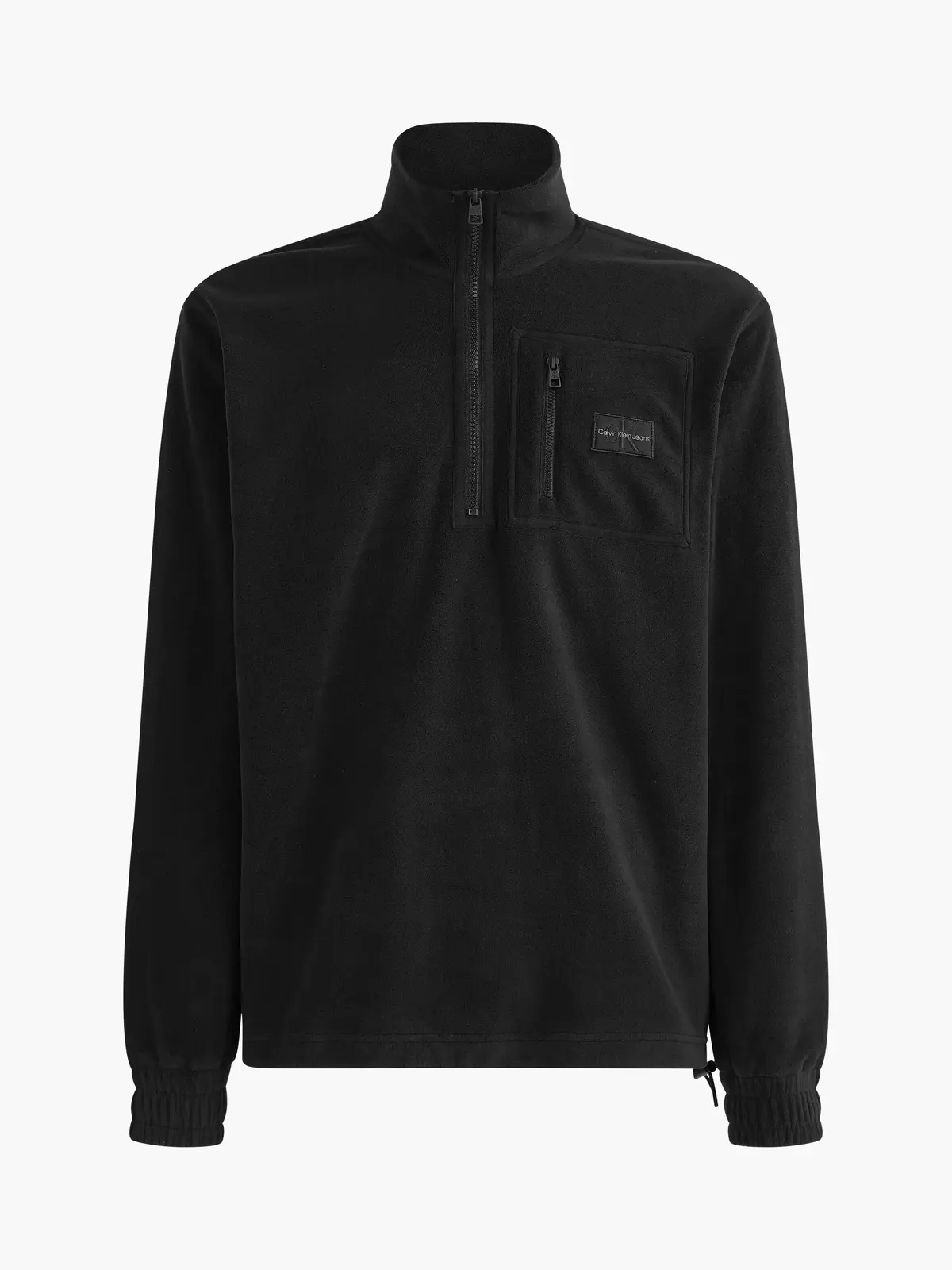 Calvin Klein SHRUNKEN BADGE POLAR Erkek Siyah Sweatshirt