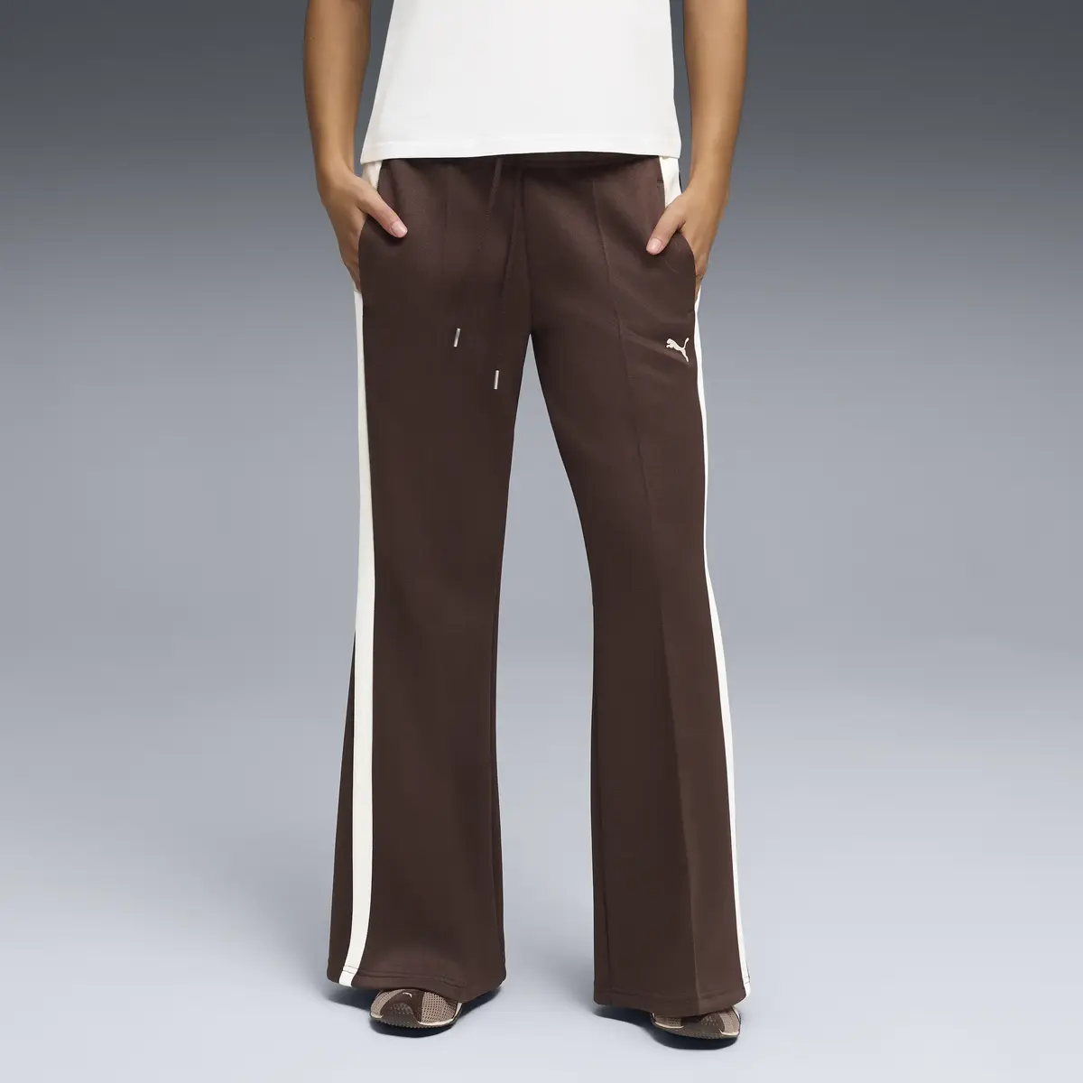 PUMA T7 Relaxed Flared Pants Kahverengi Kadın Eşofman Altı