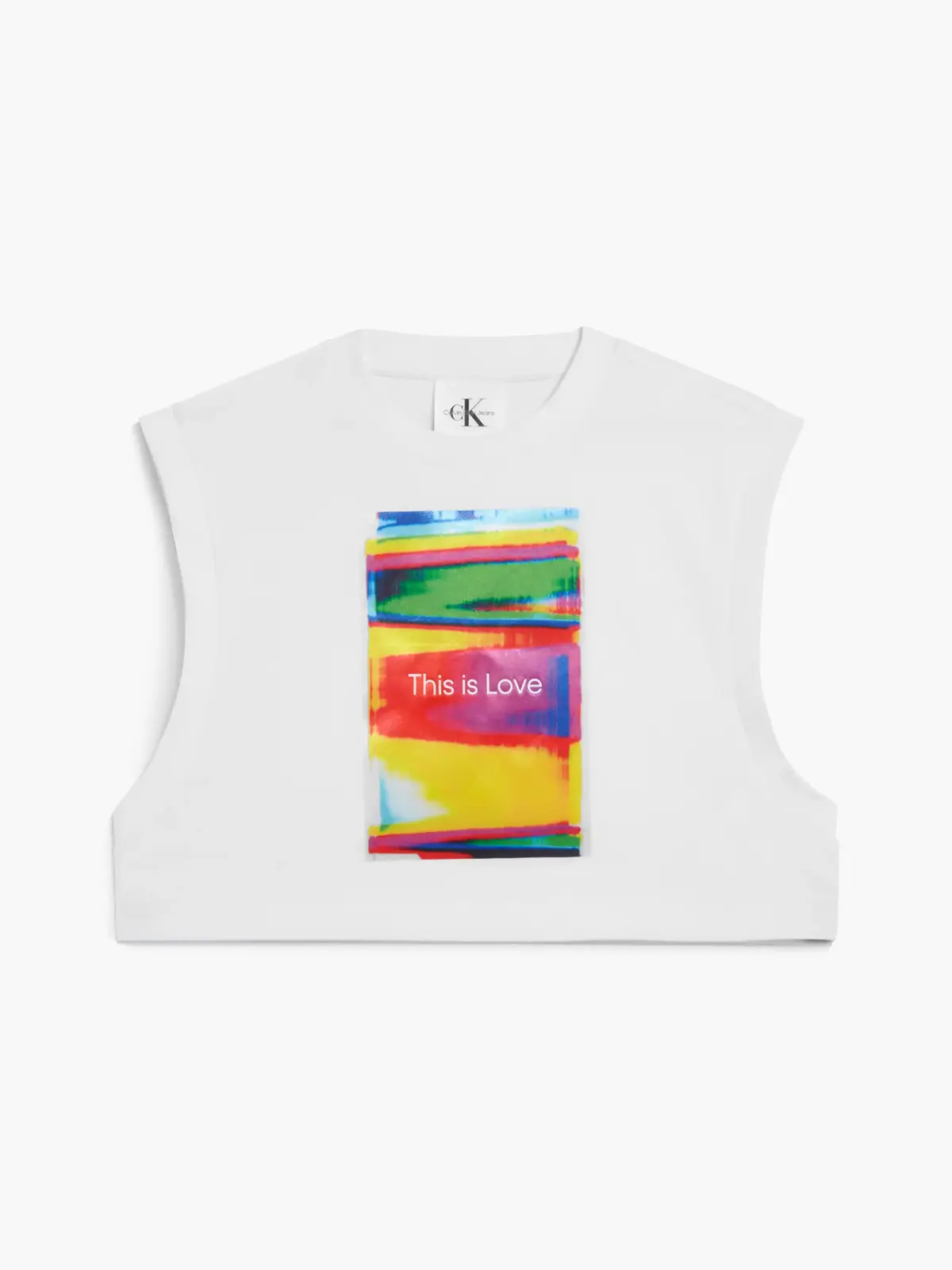 Calvin Klein GRAPHIC MUSCLE TEE Erkek Beyaz T-Shirt