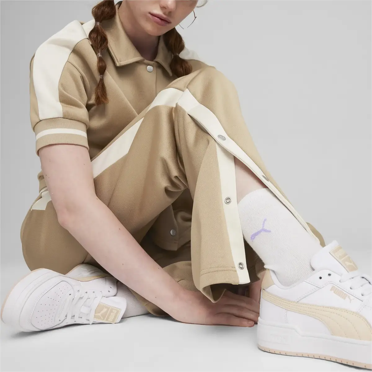 Puma T7 FOR THE FANBASE Relaxed Track Pants PT Açık Kahve Kadın Eşofman Altı
