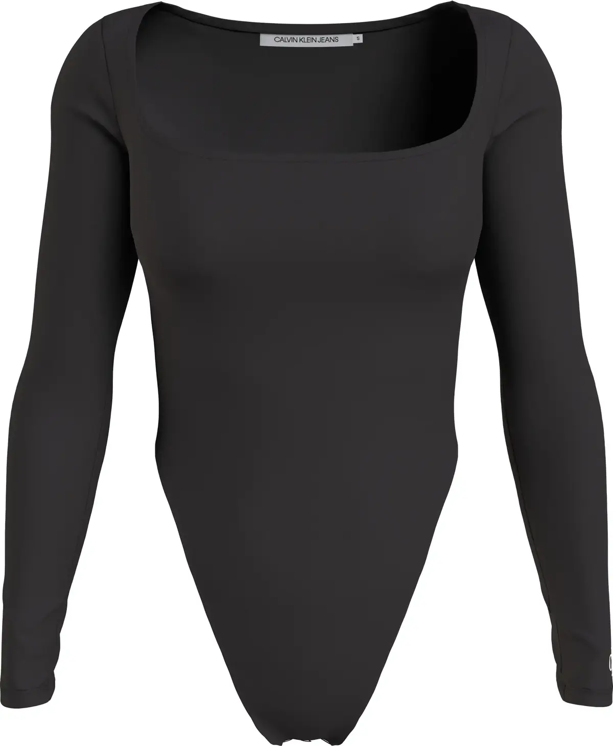 Calvin Klein SQUARE NECK RIB BODY Kadın Siyah T-Shirt