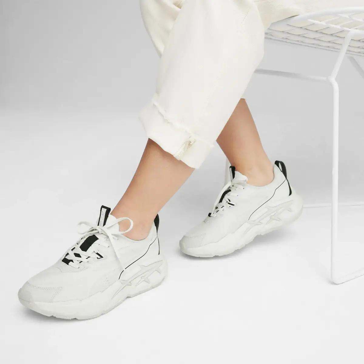 PUMA Spina NITRO Pure Luxe Wn Krem Kadın Günlük Spor Ayakkabı