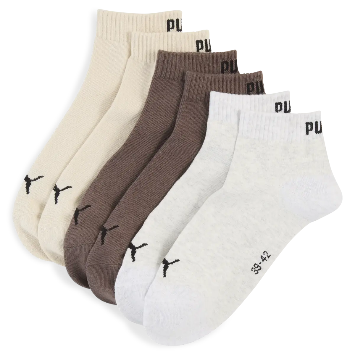 PUMA PUMA UNISEX QUARTER PLAIN 3P Kahverengi Unisex 3'lü Çorap