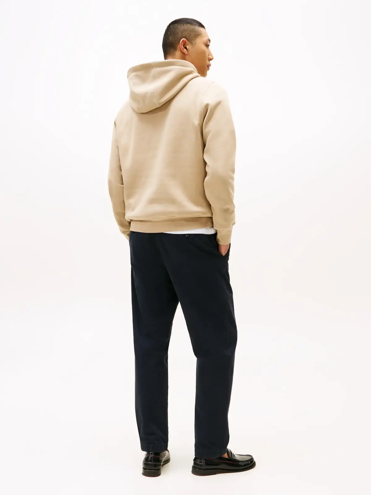 Tommy Hilfiger TOMMY LOGO HOODY Erkek Krem Sweatshirt