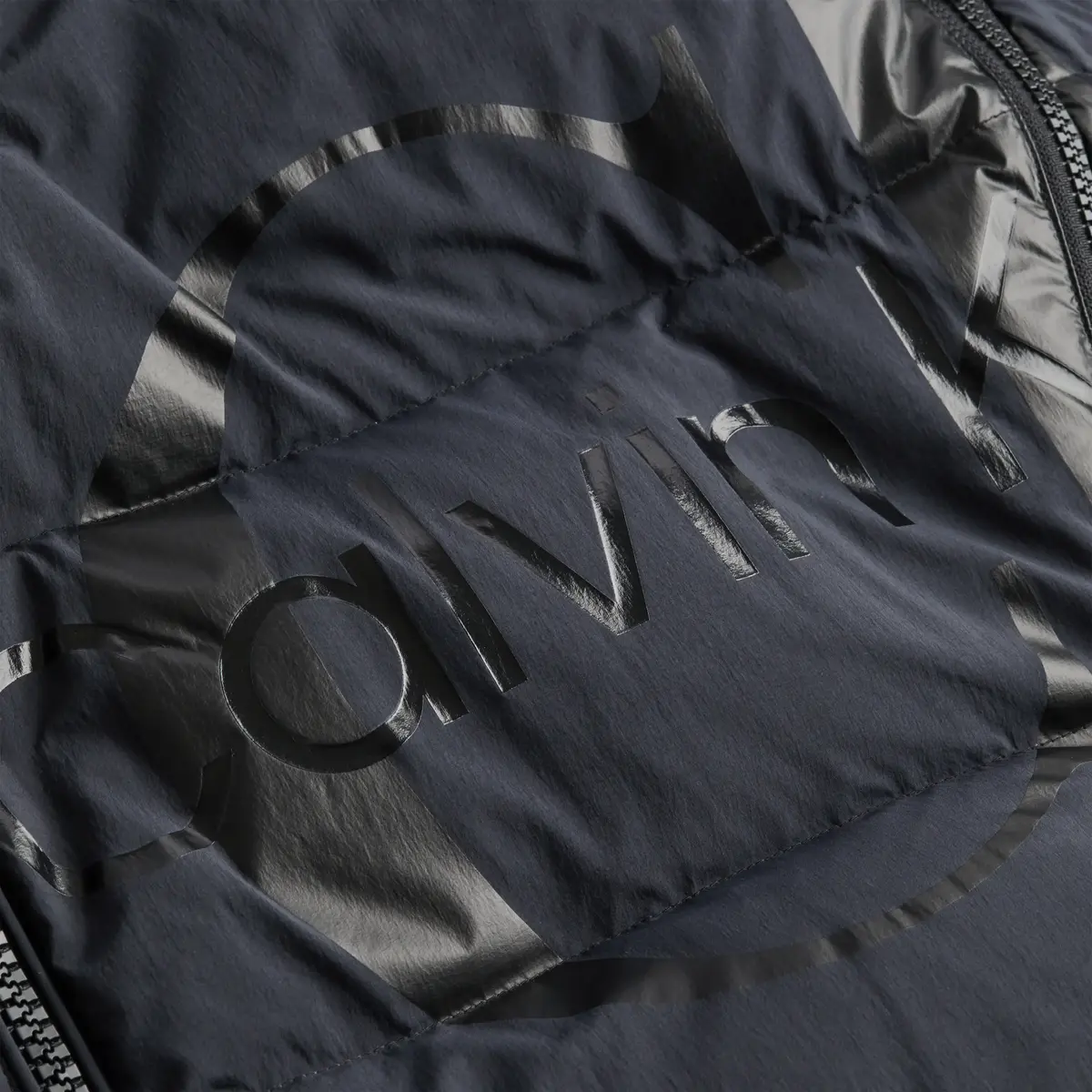Calvin Klein SIDE MONOLOGO COCOON Kadın Siyah Şişme Mont