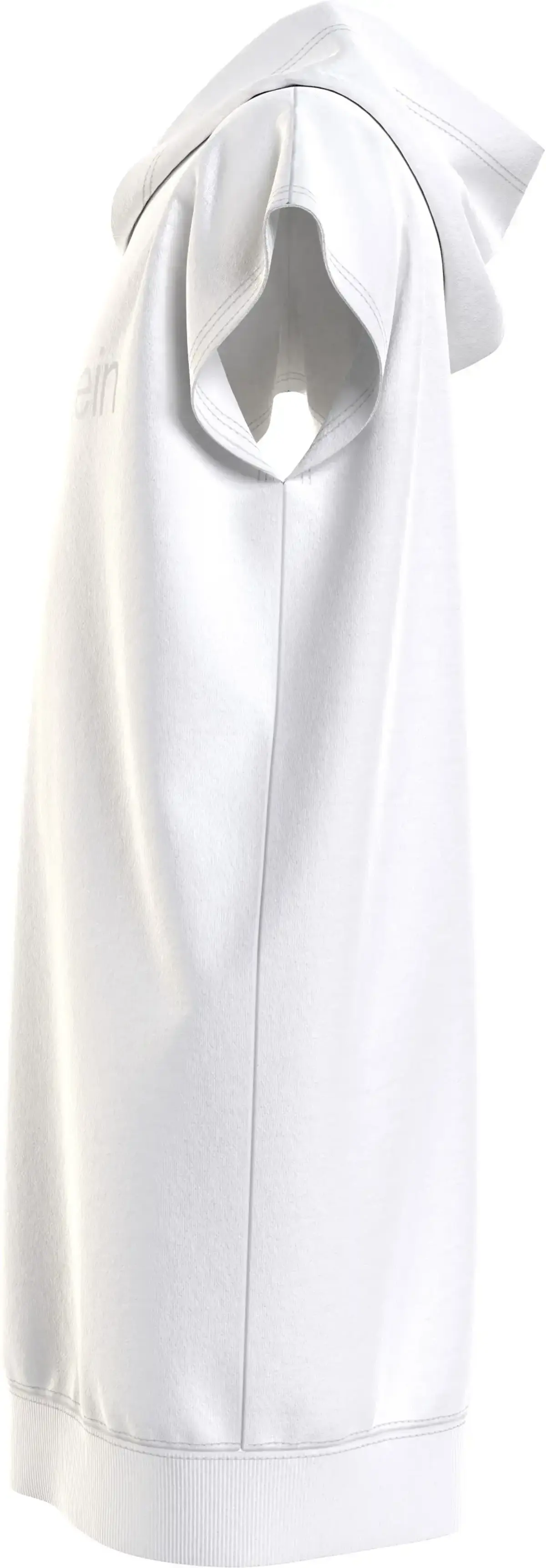 Calvin Klein INST SILVER LOGO HOO Kadın Beyaz Elbise
