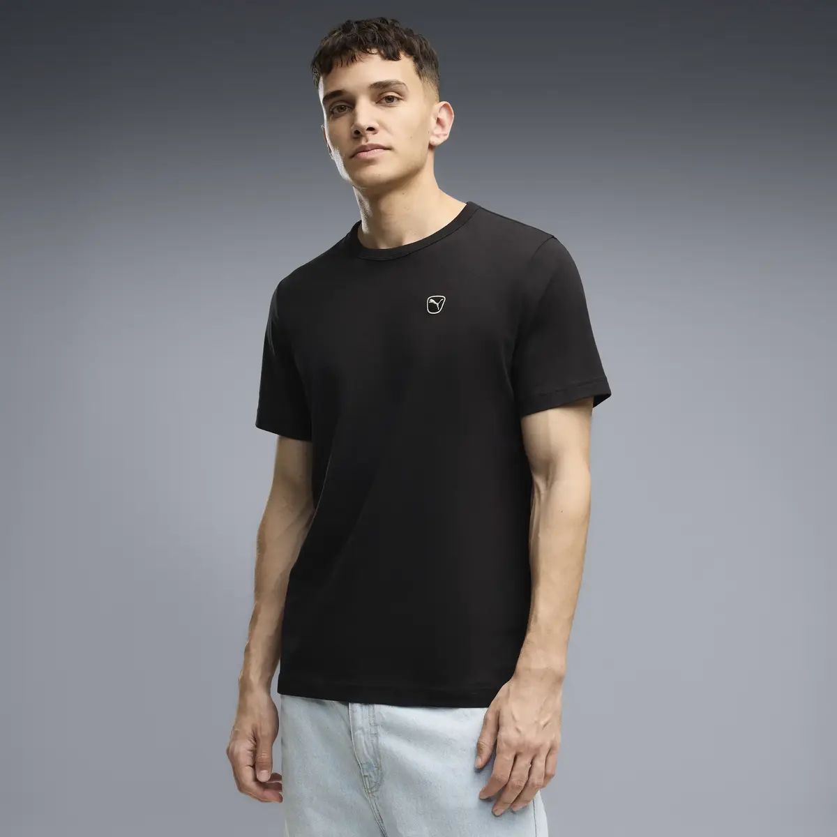 PUMA ESS ELEVATED Tee Siyah Erkek T-Shirt