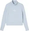 Calvin Klein MONOGRAM EMBROIDERY Kadın Mavi Kazak