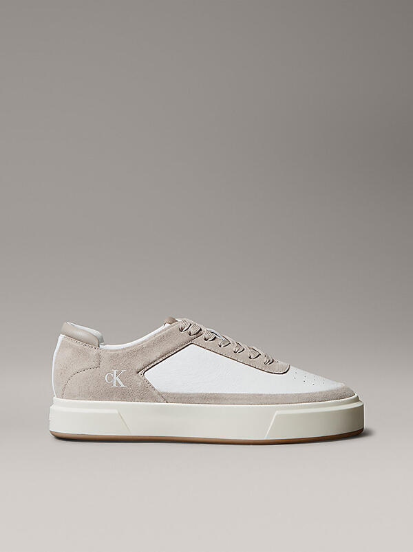 Calvin Klein BASKET CUPSOLE LACEUP LTH-SU Beyaz Erkek Günlük Spor Ayakkabı