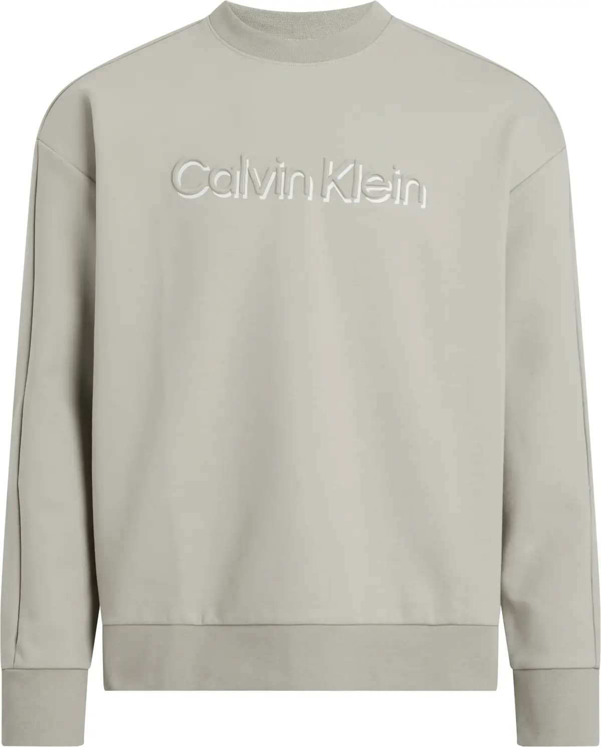 Calvin Klein SHADOW EMBOSSED LOGO Erkek Krem Sweatshirt