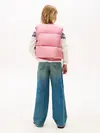 Tommy Hilfiger Branded Puffer Pembe Kız Çocuk Yelek
