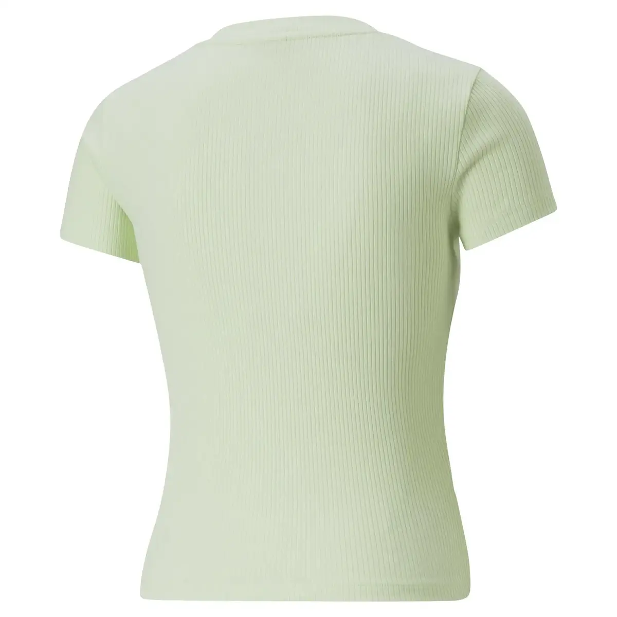 Puma Classics Ribbed Slim Tee Yeşil Kadın T-Shirt