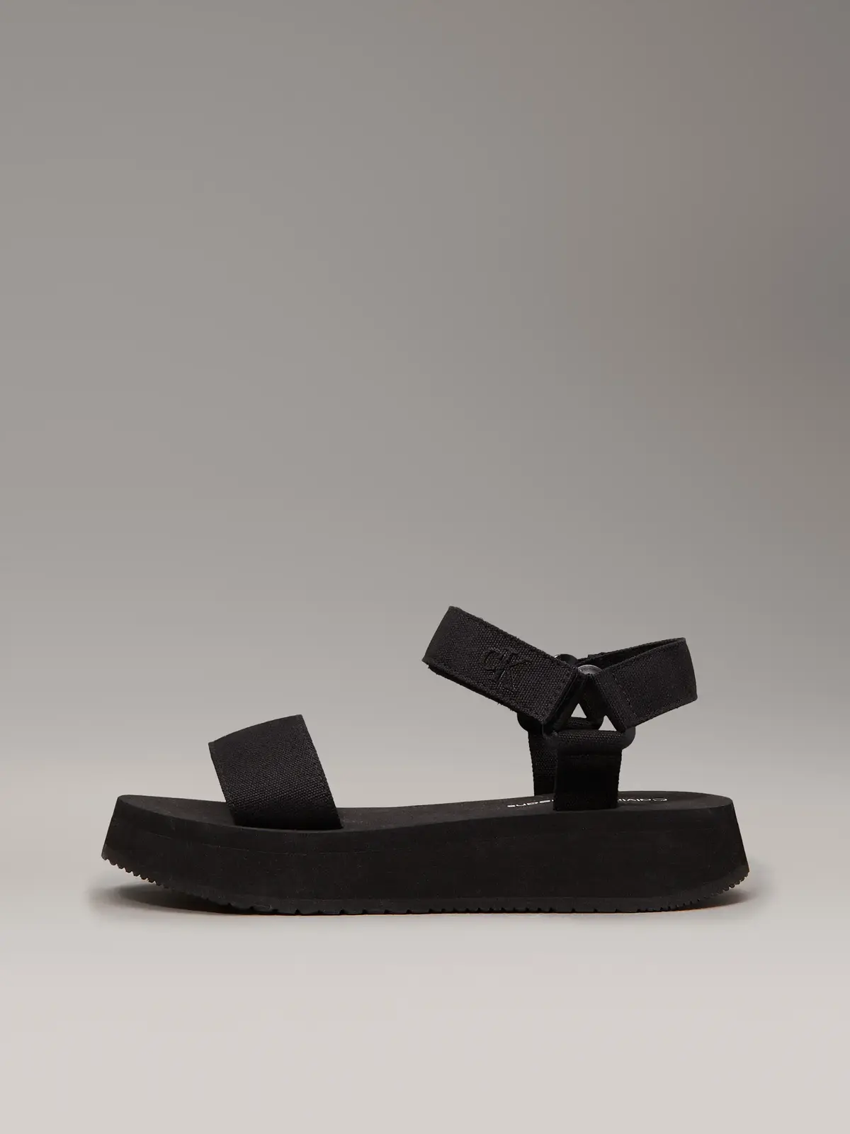 Calvin Klein SANDAL VELCRO WEBBIN, 0GJ Siyah Kadın Terlik
