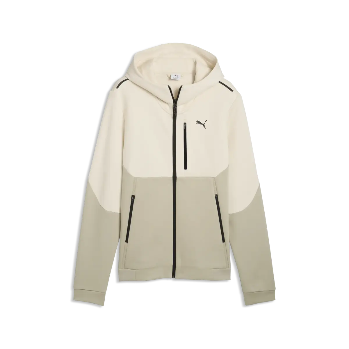 Puma PUMATECH Full-Zip Hoodie DK Krem Erkek Fermuarlı Hoodie