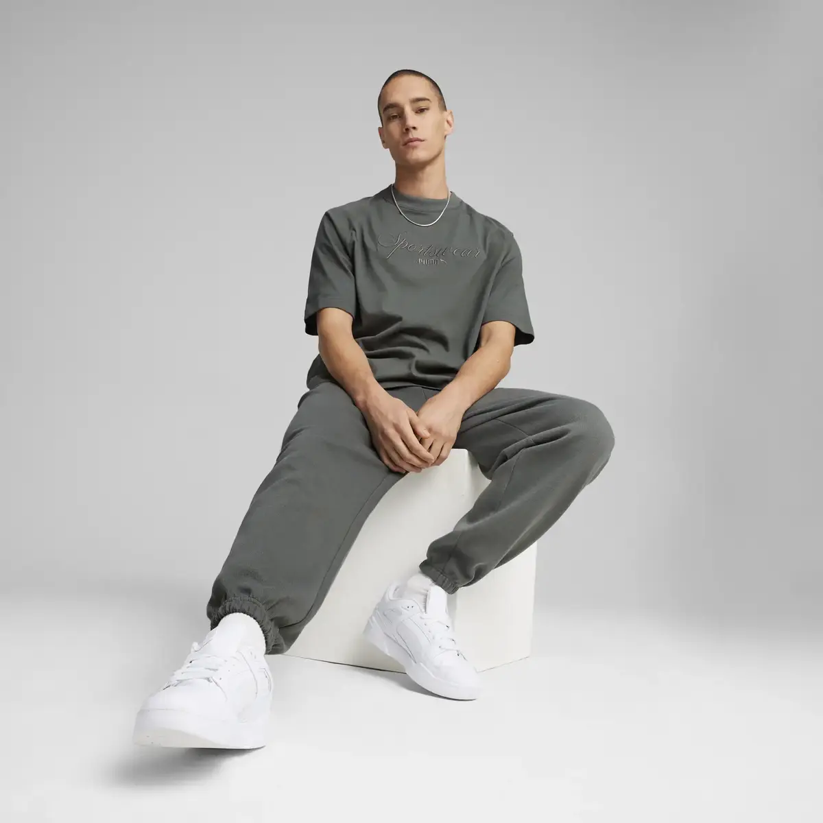 Puma CLASSICS+ Tee Yeşil Erkek T-Shirt