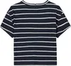 Tommy Hilfiger LINEN TEE SS, C1G Lacivert Kız Çocuk T-Shirt & Polo