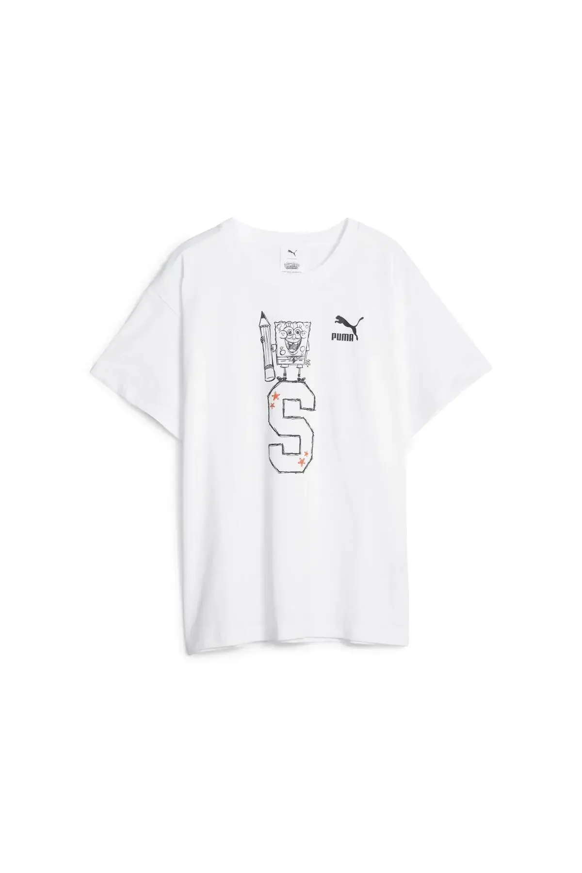 Puma X SPONGEBOB Graphic Tee Beyaz Unisex T-Shirt