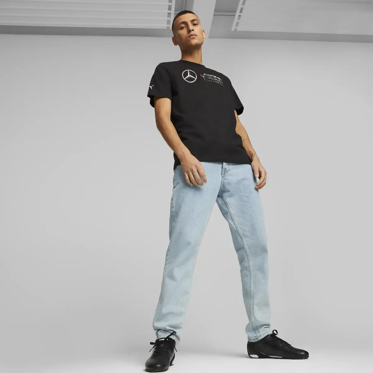 Puma MAPF1 Logo Tee Siyah Erkek T-shirt