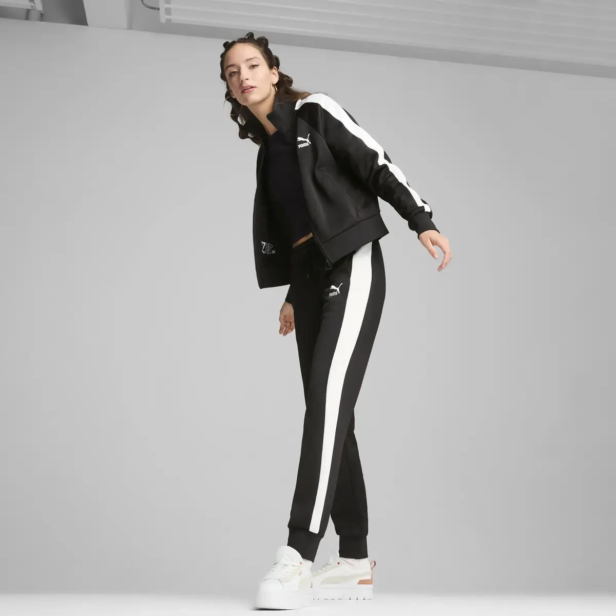 Puma ICONIC T7 Track Jacket Siyah Kadın Sweatshirt